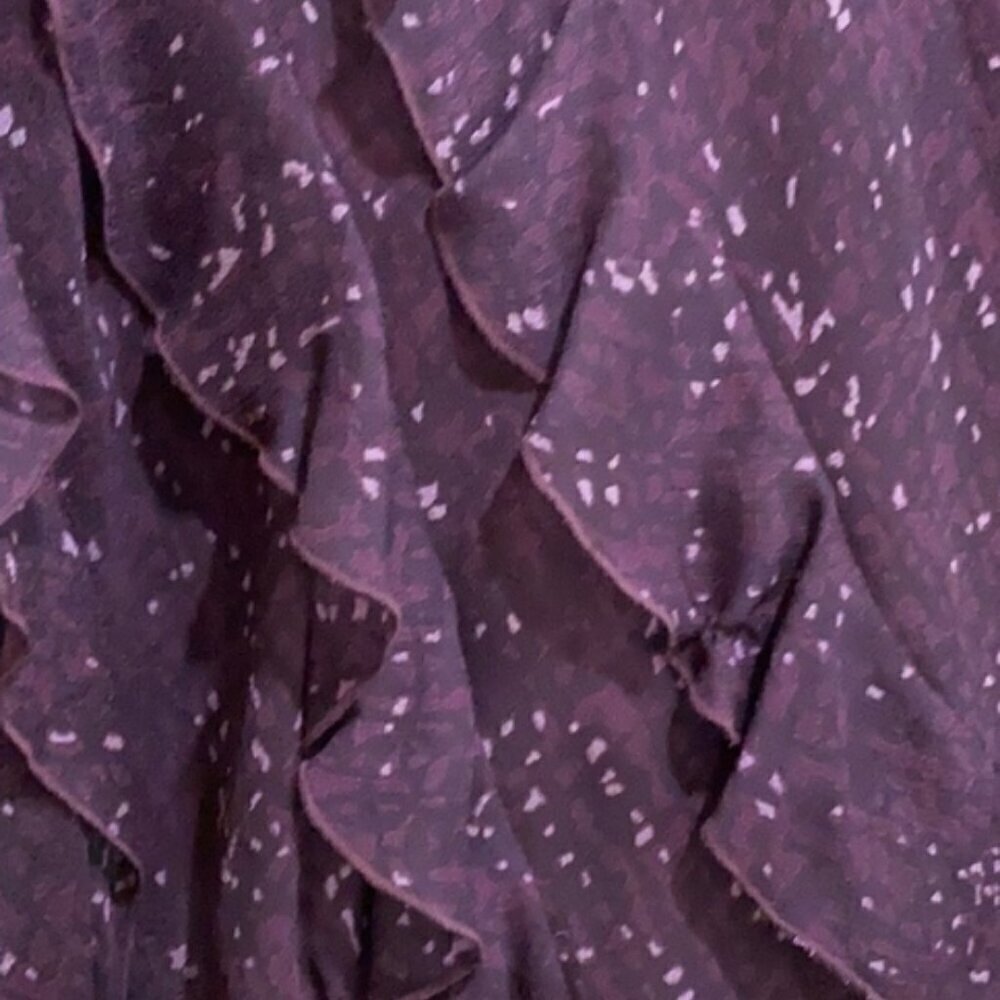 Ann Taylor Silk Purple Ruffle Skirt Size 16 - Picture 6 of 15